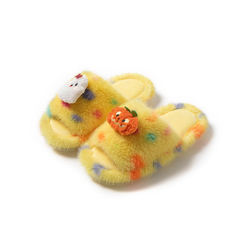 Wholesale Saints' Day Halloween Funny Cartoon Plush Slippers