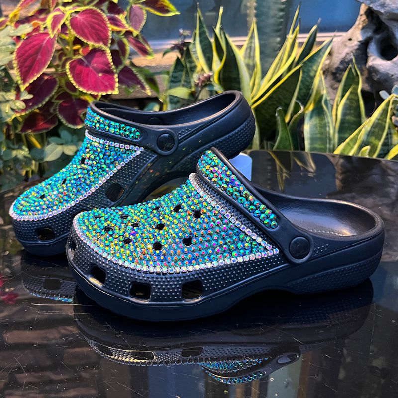Wholesale Customization Handmade Bling Rhinestone Star Clogs