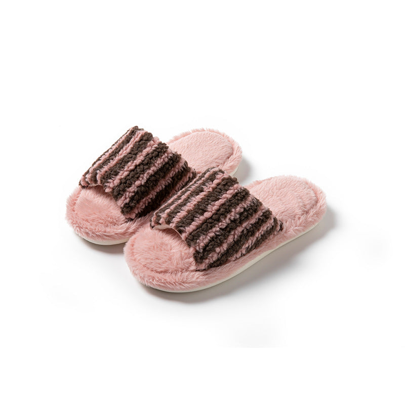 women's fluffy plush slippers home slippers