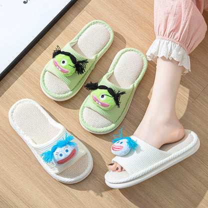 women's indoor  linen slippers