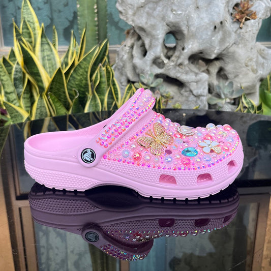 Wholesale custom Handmade Bling Rhinestone Clogs Slippers