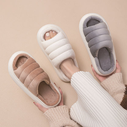 Open-toe fashion slippers