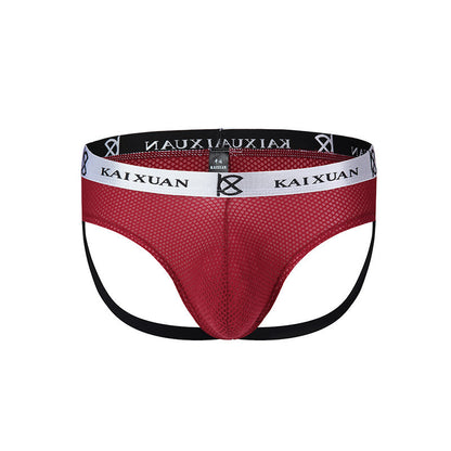 Wholesale Men's Sexy Jockstrap Underwear Elastic Strap Mesh Thongs G-string Underpants