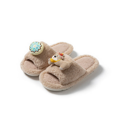 Wholesale fluffy  women slippers plush