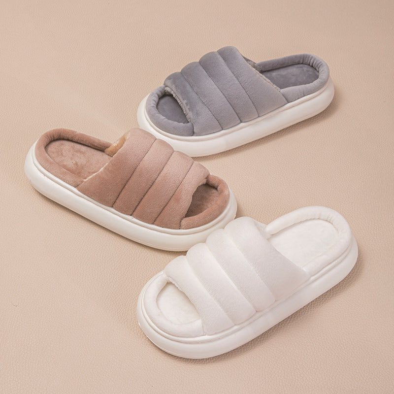 Open-toe fashion slippers
