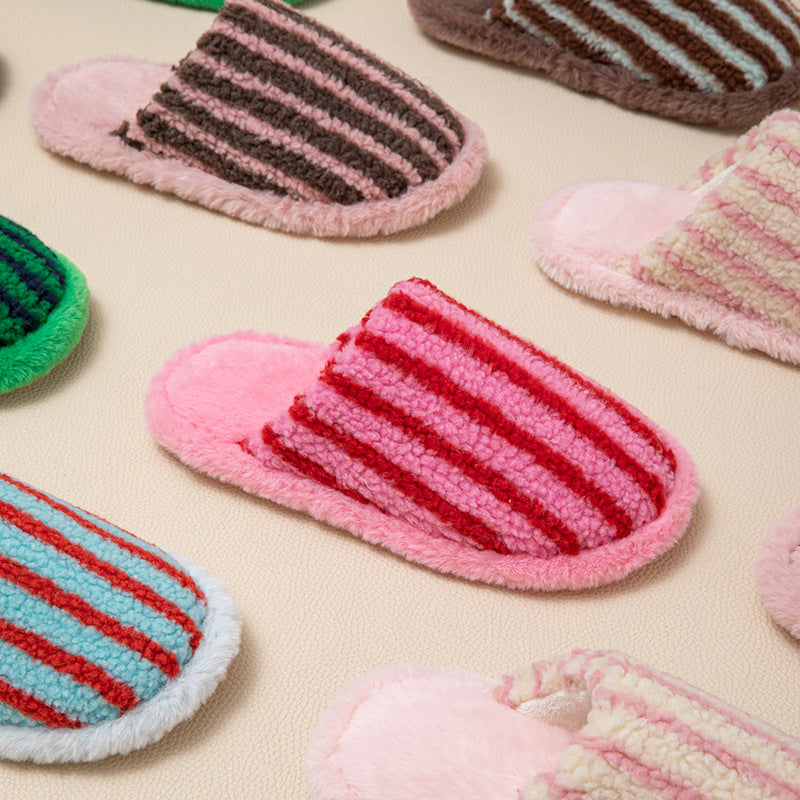 fluffy home plush slippers