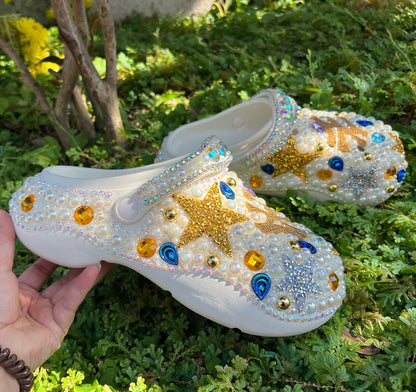 Wholesale custom Handmade Bling Rhinestone Clogs Slippers