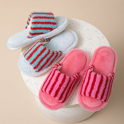 women's fluffy plush slippers home slippers