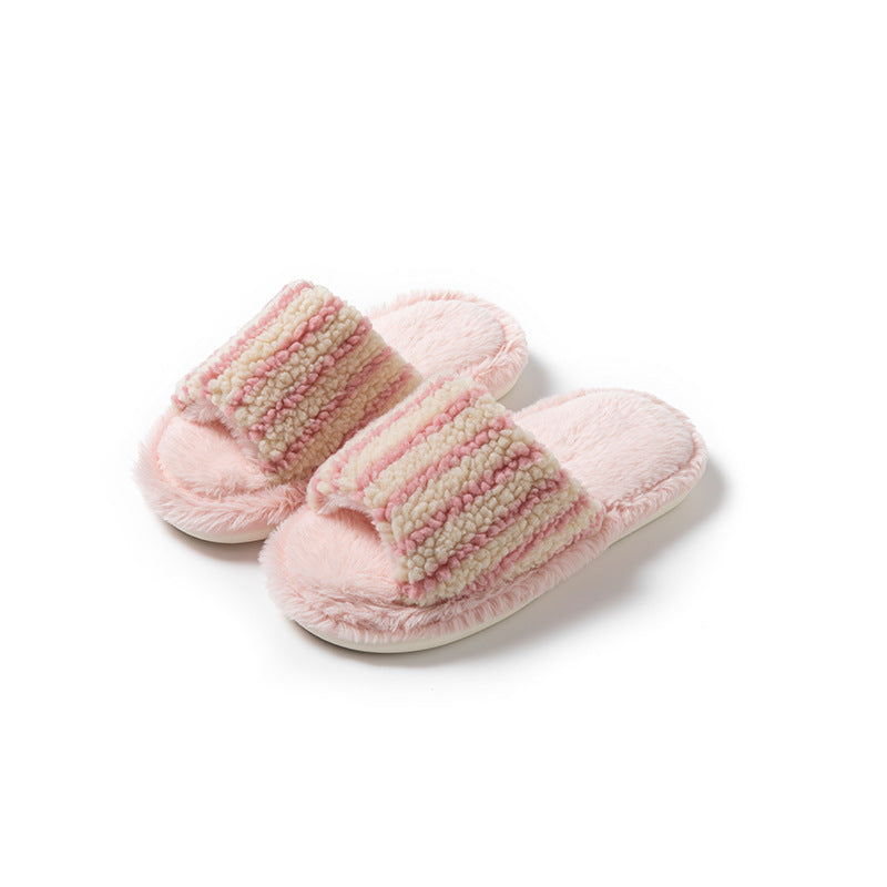 women's fluffy plush slippers home slippers
