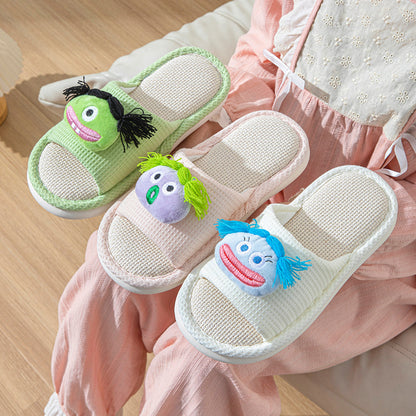 women's indoor  linen slippers