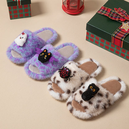 Wholesale Saints' Day Halloween Funny Cartoon Plush Slippers