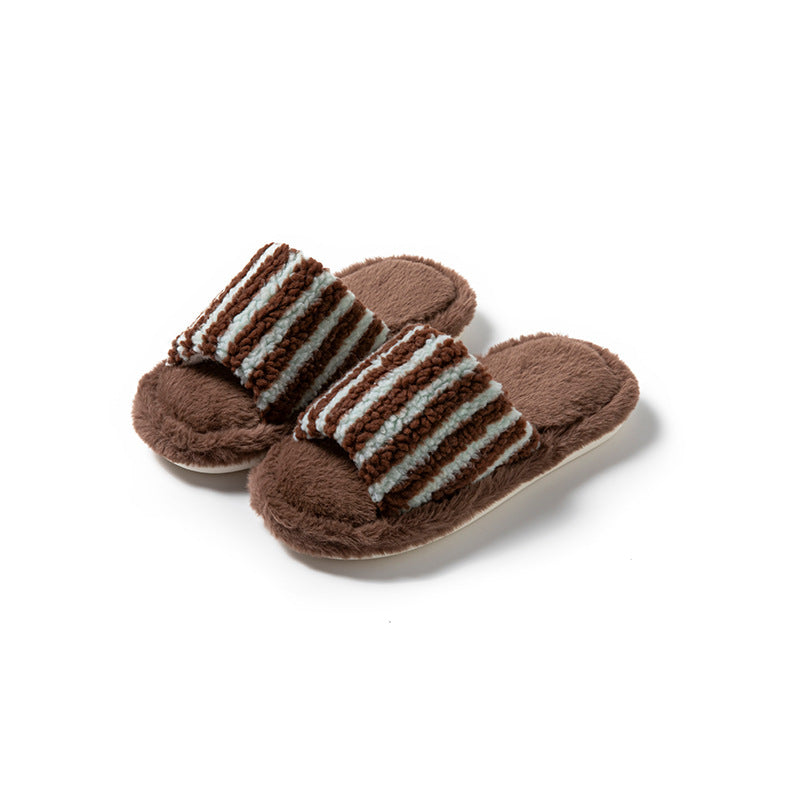 women's fluffy plush slippers home slippers