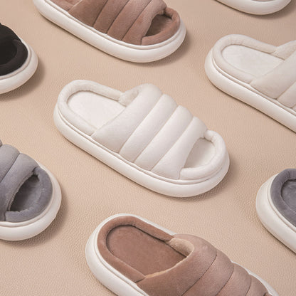 Open-toe fashion slippers