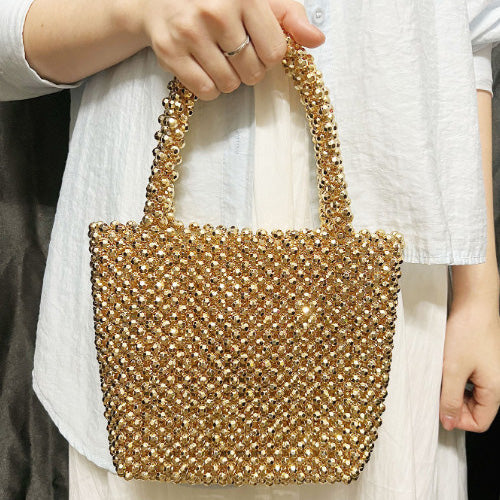 Pearl Clutch Purse White Summer Handbag Tote Bag Evening Party Bag With Pearls For Women | Pearl, Summer, Evening Party Bag, With Pearls