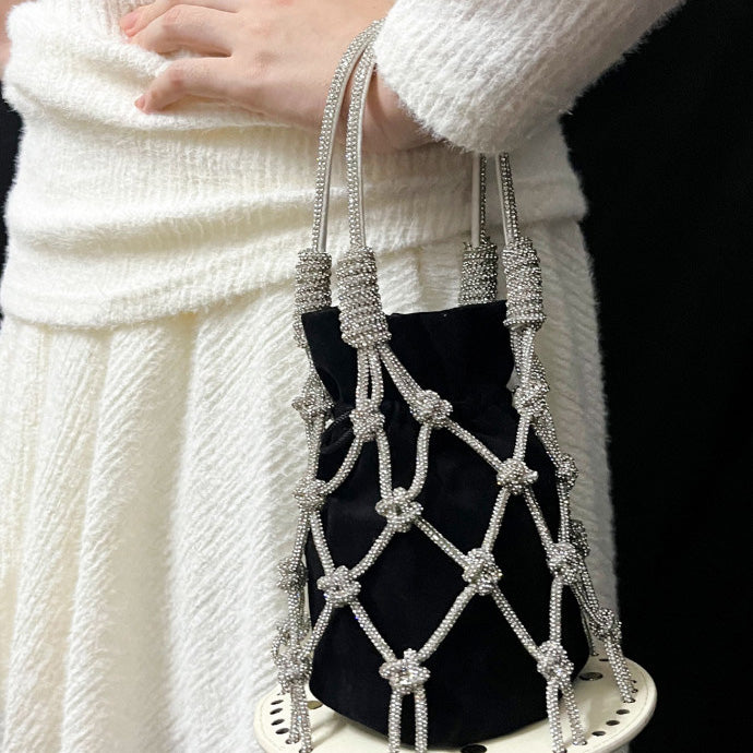 Miuco Pearl Clutch Handbag Women's Glittering Dinner Purse Party Wedding Prom Evening Bags