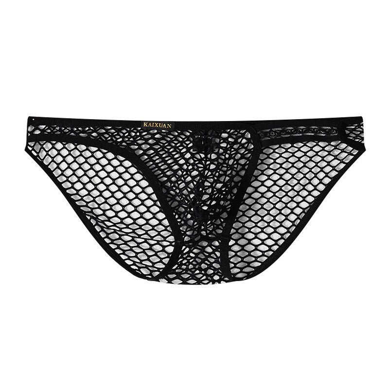 Wholesale Mens See-through Mesh Pouch Elastic Brief Panties Shorts Breathable Underwear