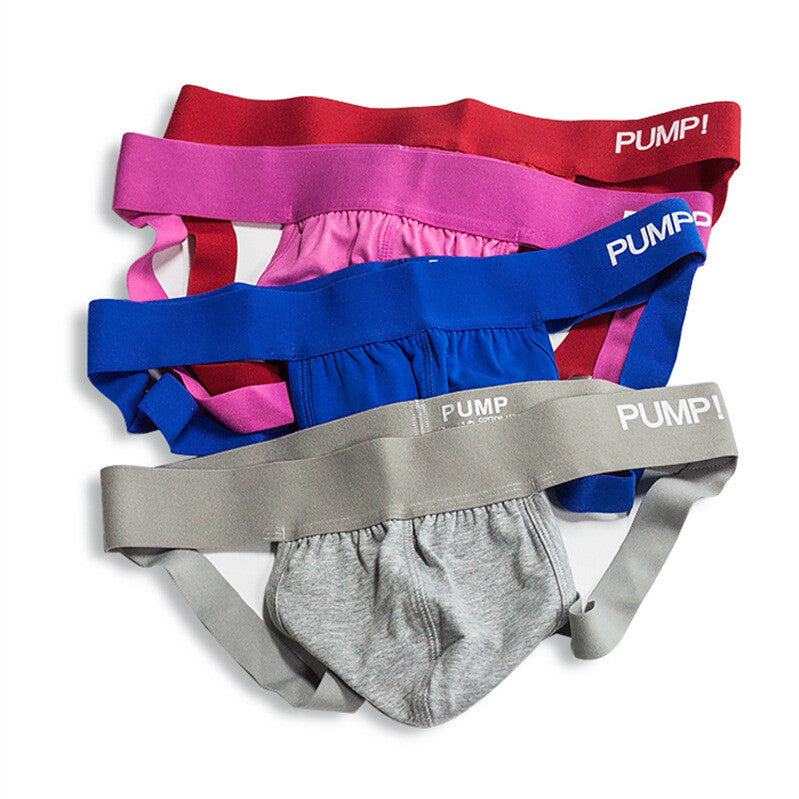 Wholesale Mens Low Waist Hip Lifting Jockstrap Panties Slips Underwear Gay Thong G-string
