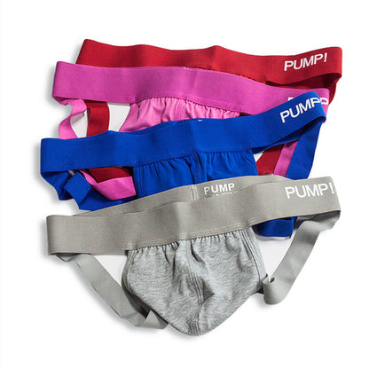 Wholesale Mens Low Waist Hip Lifting Jockstrap Panties Slips Underwear Gay Thong G-string