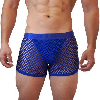 Wholesale Mens Sexy Net Boxer Underwear Shorts with Internal Mesh Thong Brief