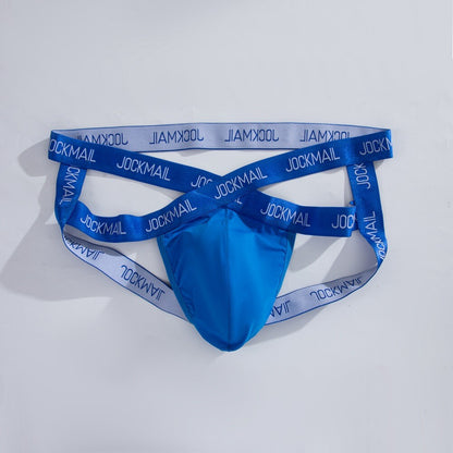 Wholesale Men's Cross V-Waistband Jockstrap Briefs Sexy Transparent Underwear