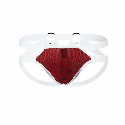Wholesale Men's Sexy Jockstrap Underwear Elastic Strap Mesh Thongs G-string Underpants