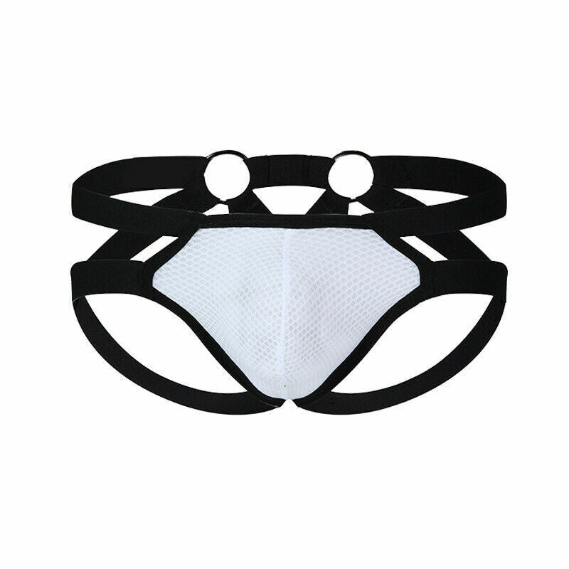 Wholesale Men's Sexy Jockstrap Underwear Elastic Strap Mesh Thongs G-string Underpants
