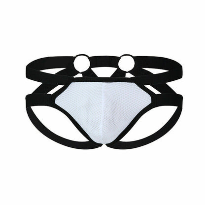 Wholesale Men's Sexy Jockstrap Underwear Elastic Strap Mesh Thongs G-string Underpants