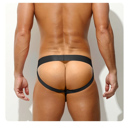 Wholesale Translucent Men's Pouch Jockstrap Sexy Low-rise Tanga Bikini Hipster Underwear