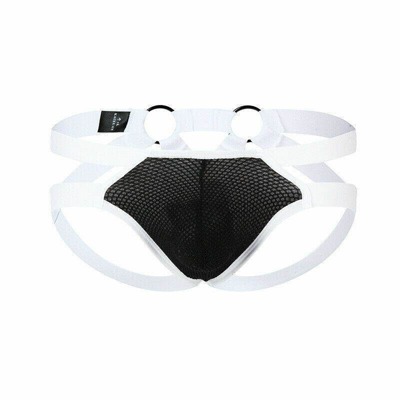 Wholesale Men's Sexy Jockstrap Underwear Elastic Strap Mesh Thongs G-string Underpants