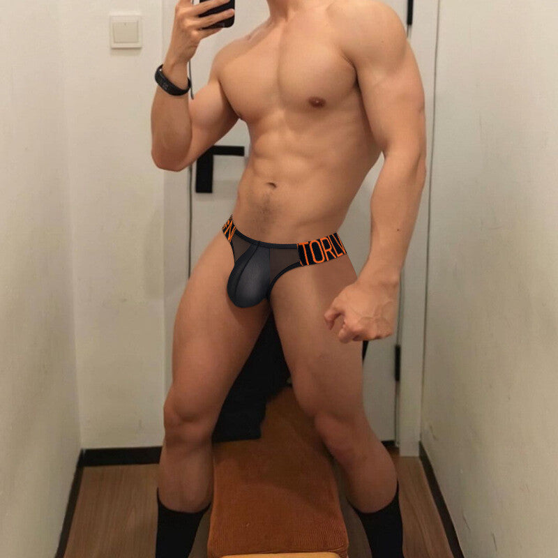 Wholesale Sexy Men's Transparent High Cut Tanga Briefs Bikini Panties Low-rise Underwear