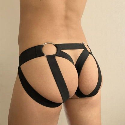 Wholesale Men's Sexy Jockstrap Underwear Elastic Strap Mesh Thongs G-string Underpants