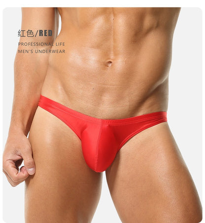 Wholesale Sexy Mens Low-rise U-convex Pouch Brief Panties Tight Fit Tanga Slips Underwear