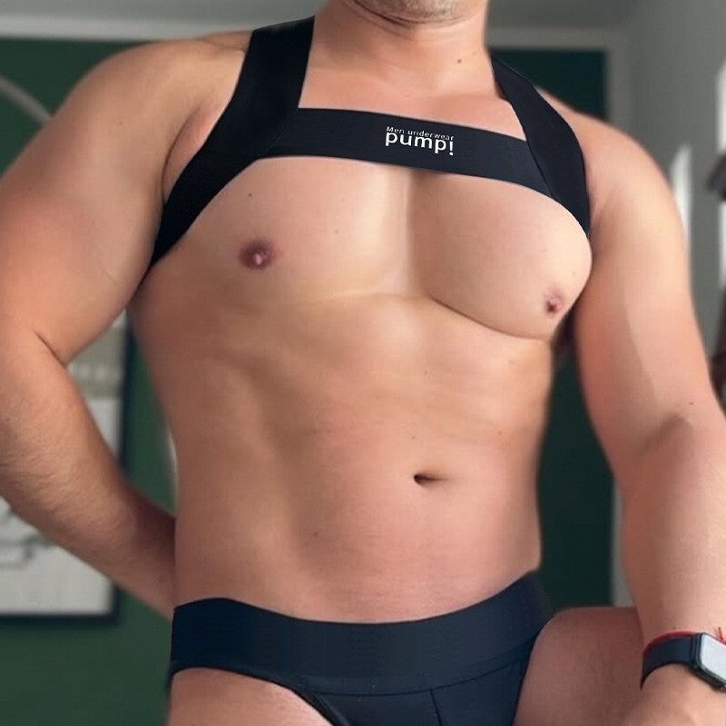 Wholesale Mens Body Chest Harness Belt w/ Jockstrap Elastic Muscle Harness Belt Suit