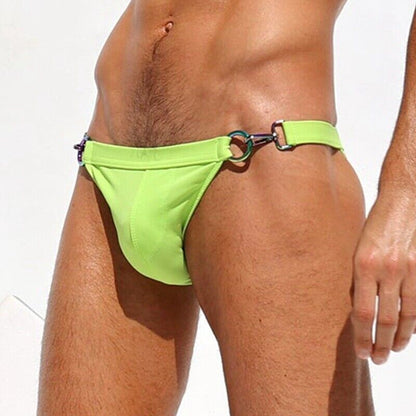 Wholesale Sexy Men's High Cut Tanga Swim Briefs Underwear JOCKMAIL Low-rise Bikini Panties