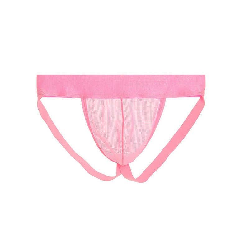 Wholesale Translucent Men's Pouch Jockstrap Sexy Low-rise Tanga Bikini Hipster Underwear